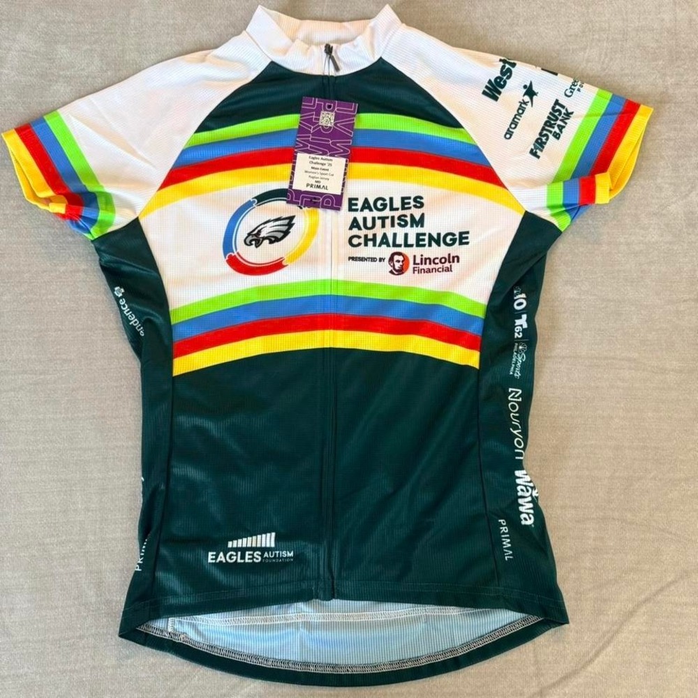 Primal Eagles Autism Challenge Womens Cycling Jersey M Philadelphia Eagles NWT.